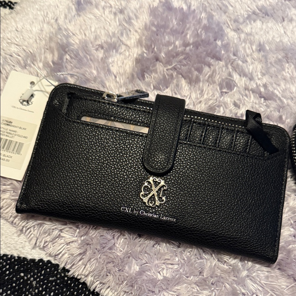 LChristian Lacroix Black camera Bag and Wallet Set NWT - Picture 2 of 11